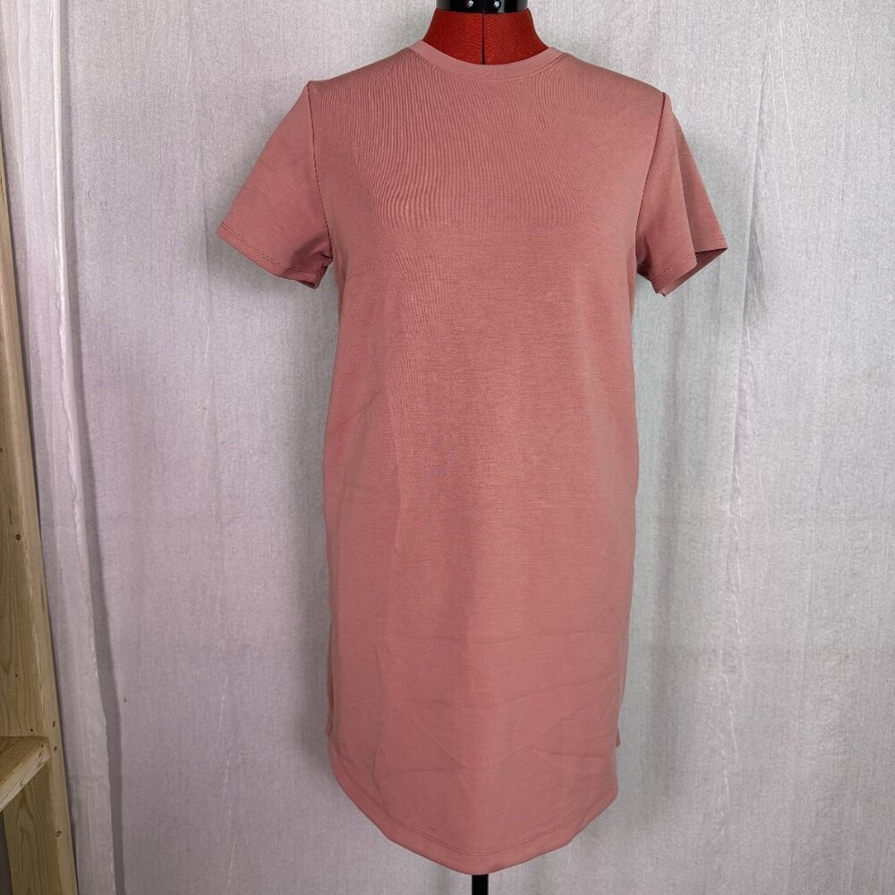 Member's Mark Women's Sandwash Short Sleeve Dress Size M Pink NWT E981
